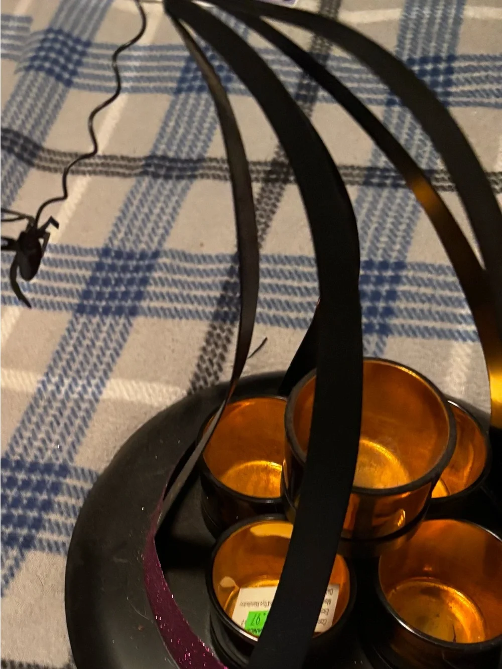Black and Amber Decorative Tealight Holder - Women Accessories